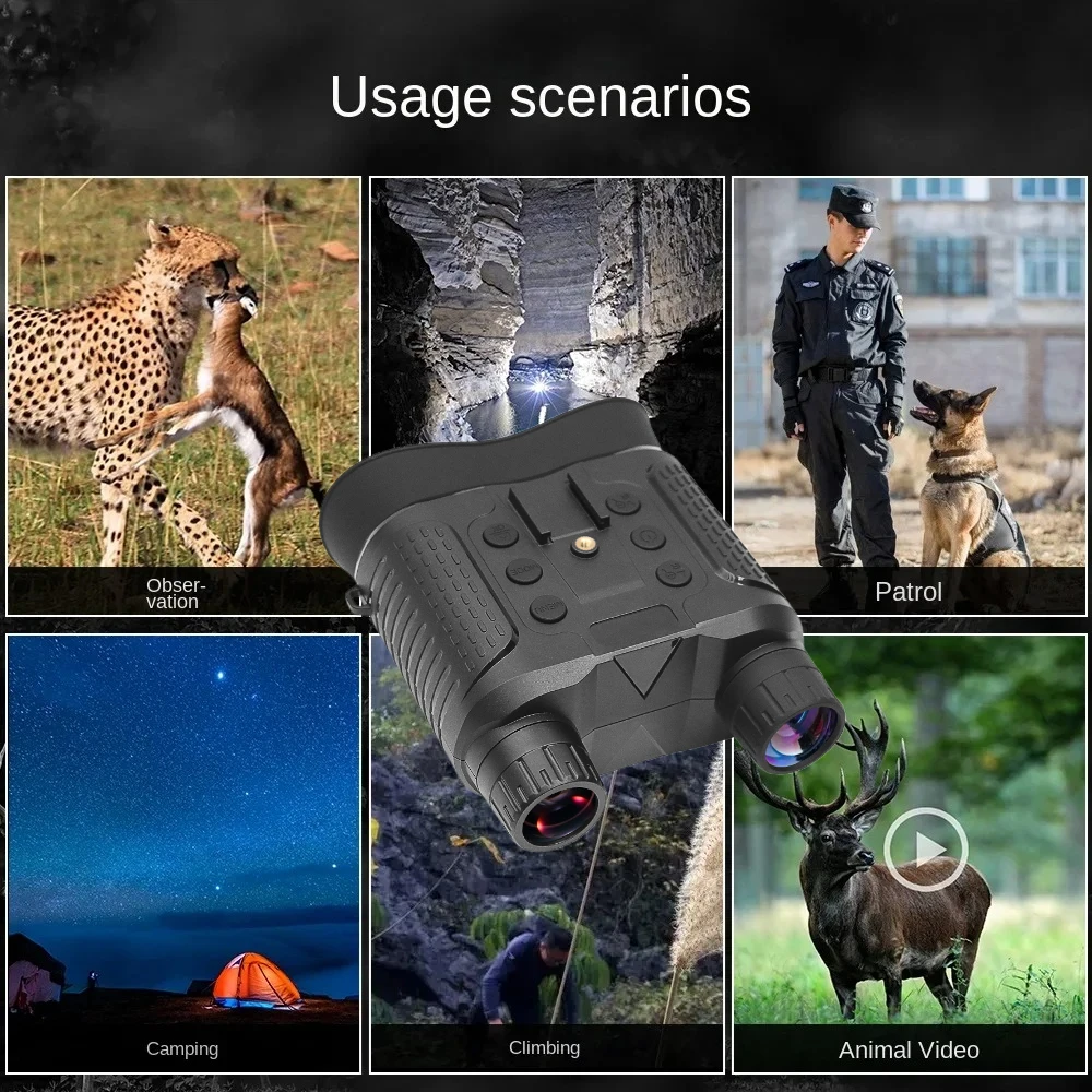 Night Vision Binoculars 2.7'' screen Head Mount Built-in Battery Rechargeable NV8160 Infrared Digital Hunting Camping Equipment
Night Vision Binoculars 2.7'' screen Head Mount Built-in Battery Rechargeable NV8160 Infrared Digital Hunting Camping Equipment