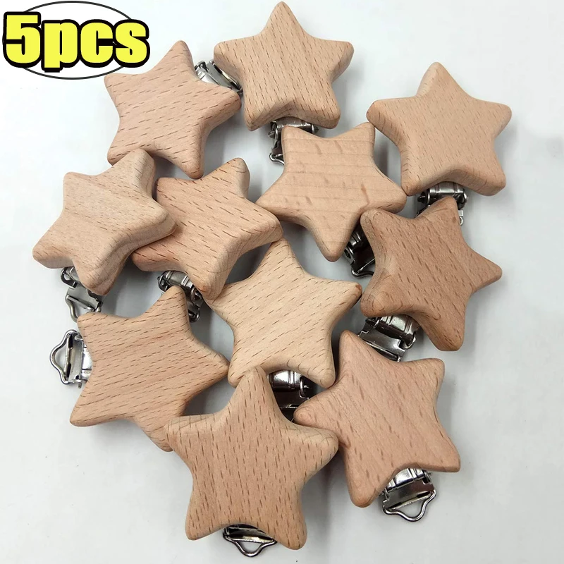 5pcs Natural Wood Suspender Pacifier Clips Cute Beech Wooden Animal Star Shape Clips Charm DIY Beading Pacifier Chain Accessory
5pcs Natural Wood Suspender Pacifier Clips Cute Beech Wooden Animal Star Shape Clips Charm DIY Beading Pacifier Chain Accessory
