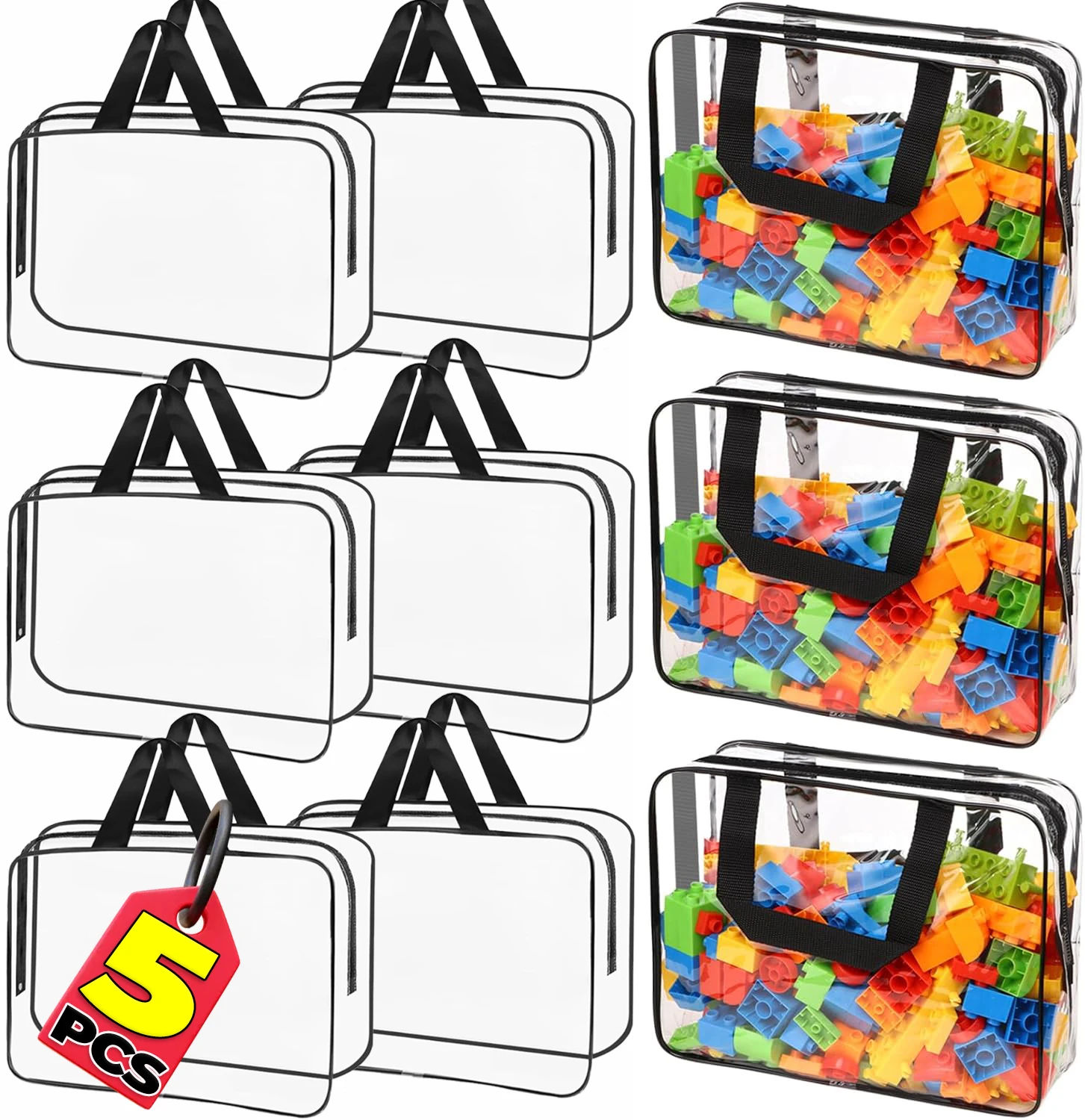 Large Toy Storage Bags Reusable Clear PVC Board Game Pouches Travel Waterproof Organizer Bags for Books Building Blocks Puzzle
Large Toy Storage Bags Reusable Clear PVC Board Game Pouches Travel Waterproof Organizer Bags for Books Building Blocks Puzzle