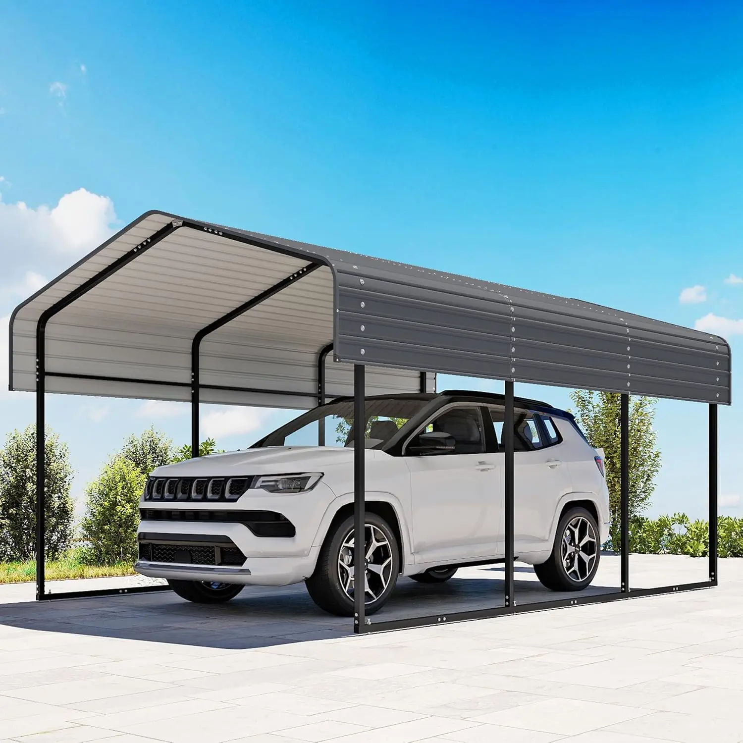 Металлический навес для автомобиля 10x15 футов, сверхпрочный навес с усиленной рамой и оцинкованной стальной крышей, уличный гараж, на заказ
Металлический навес для автомобиля 10x15 футов, сверхпрочный навес с усиленной рамой и оцинкованной стальной крышей, уличный гараж, на заказ