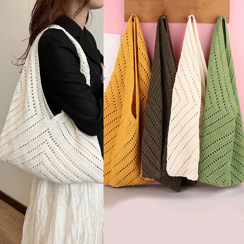 Artistic Style Colorful Knitted Bag Fashionable Casual Shoulder Bag Large Capacity Fresh Commuter Tote Bags For Women Gift
Artistic Style Colorful Knitted Bag Fashionable Casual Shoulder Bag Large Capacity Fresh Commuter Tote Bags For Women Gift