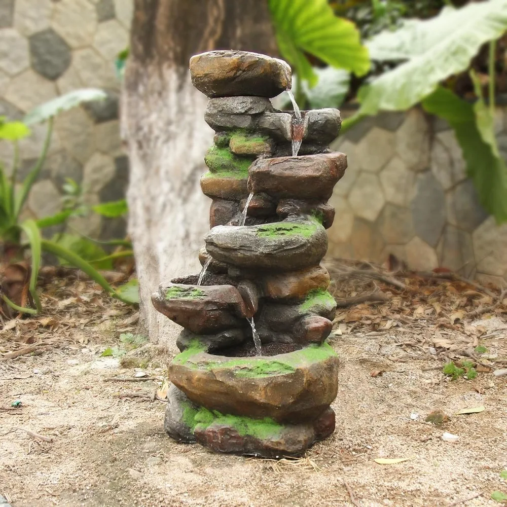 6-Tiered Outdoor Floor Rock Water Fountain Cascading Waterfall Fountains Indoor Led Lights, Customized
6-Tiered Outdoor Floor Rock Water Fountain Cascading Waterfall Fountains Indoor Led Lights, Customized