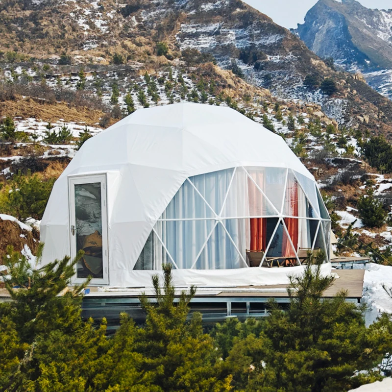 Premium PVC Geodesic Dome Camping Tent, All Season Waterproof Professional Luxury Outdoor Shelter for Year-Round Camping Trips
Premium PVC Geodesic Dome Camping Tent, All Season Waterproof Professional Luxury Outdoor Shelter for Year-Round Camping Trips