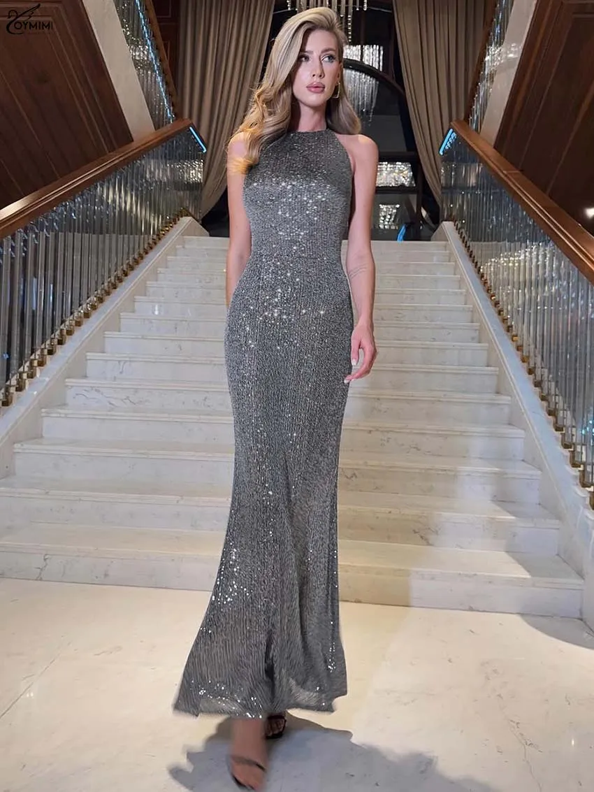Oymimi Elegant Grey Embroidery Dresses 2025 Woman Fashion Halter Neck Open Back Slim Dresses Casual Straight Ankle-Length Dress
Oymimi Elegant Grey Embroidery Dresses 2025 Woman Fashion Halter Neck Open Back Slim Dresses Casual Straight Ankle-Length Dress