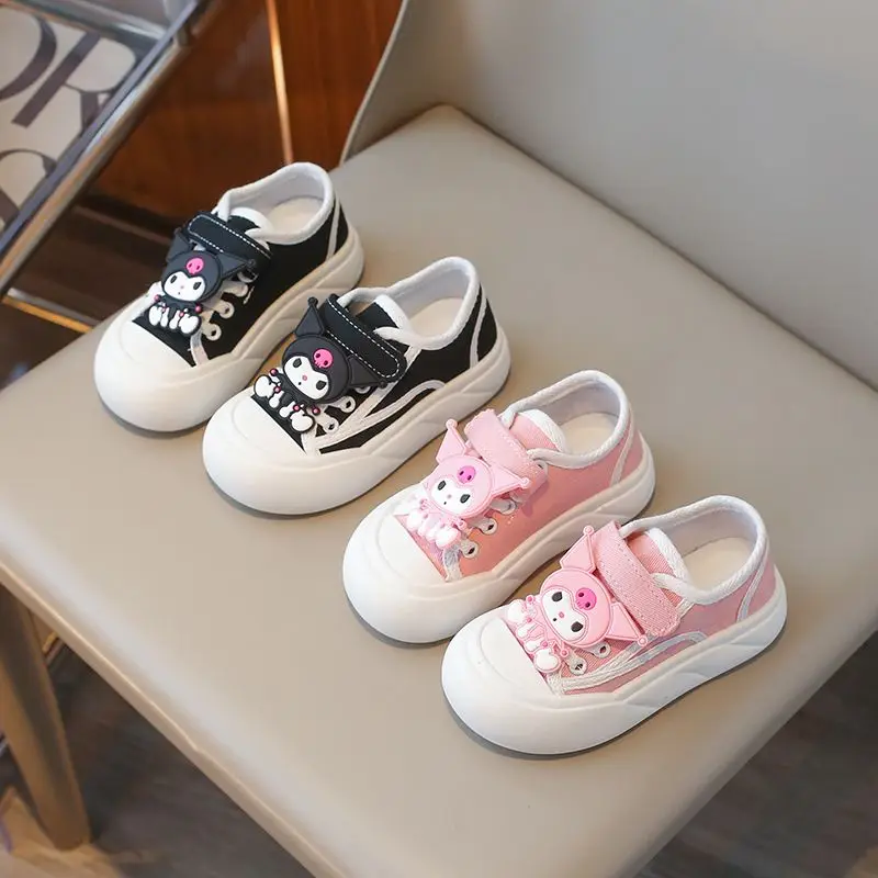 Kuromi Cartoon Kids Girls Casual Canvas Shoes Adjustable Velcro Strap Thick Sole Sneakers Breathable Non-Slip Walking Footwear
Kuromi Cartoon Kids Girls Casual Canvas Shoes Adjustable Velcro Strap Thick Sole Sneakers Breathable Non-Slip Walking Footwear