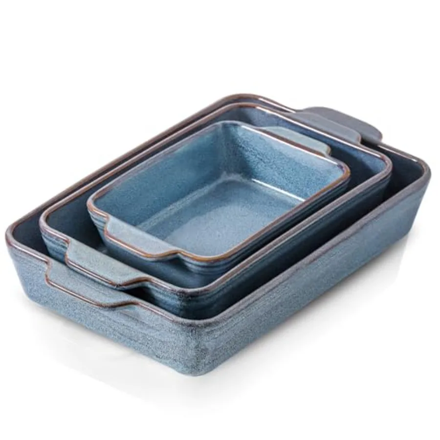 9x13 Baking Dish Set, Large Casserole Dishes for Oven, Ceramic Bakeware Set of 3, Rectangular Lasagne Pan Deep for Baking
9x13 Baking Dish Set, Large Casserole Dishes for Oven, Ceramic Bakeware Set of 3, Rectangular Lasagne Pan Deep for Baking