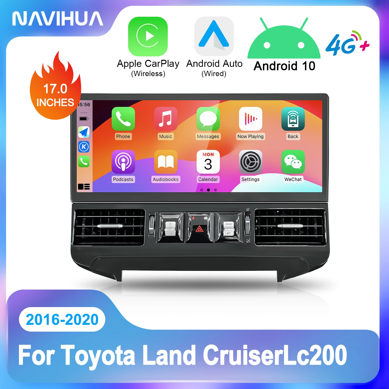 17 inch Screen Car Radio for Toyota Land Cruiser LC200 2016-2020 Multimedia GPS Navigation CarPlay Player
17 inch Screen Car Radio for Toyota Land Cruiser LC200 2016-2020 Multimedia GPS Navigation CarPlay Player