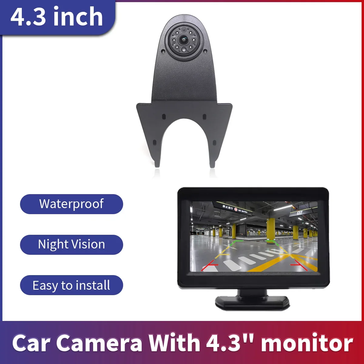 Car Brake Light Reverse Camera With 4.3-inch Car Desktop Monitor For Mercedes Benz Viano Sprinter Vito For VW Infrared Vehicle
Car Brake Light Reverse Camera With 4.3-inch Car Desktop Monitor For Mercedes Benz Viano Sprinter Vito For VW Infrared Vehicle