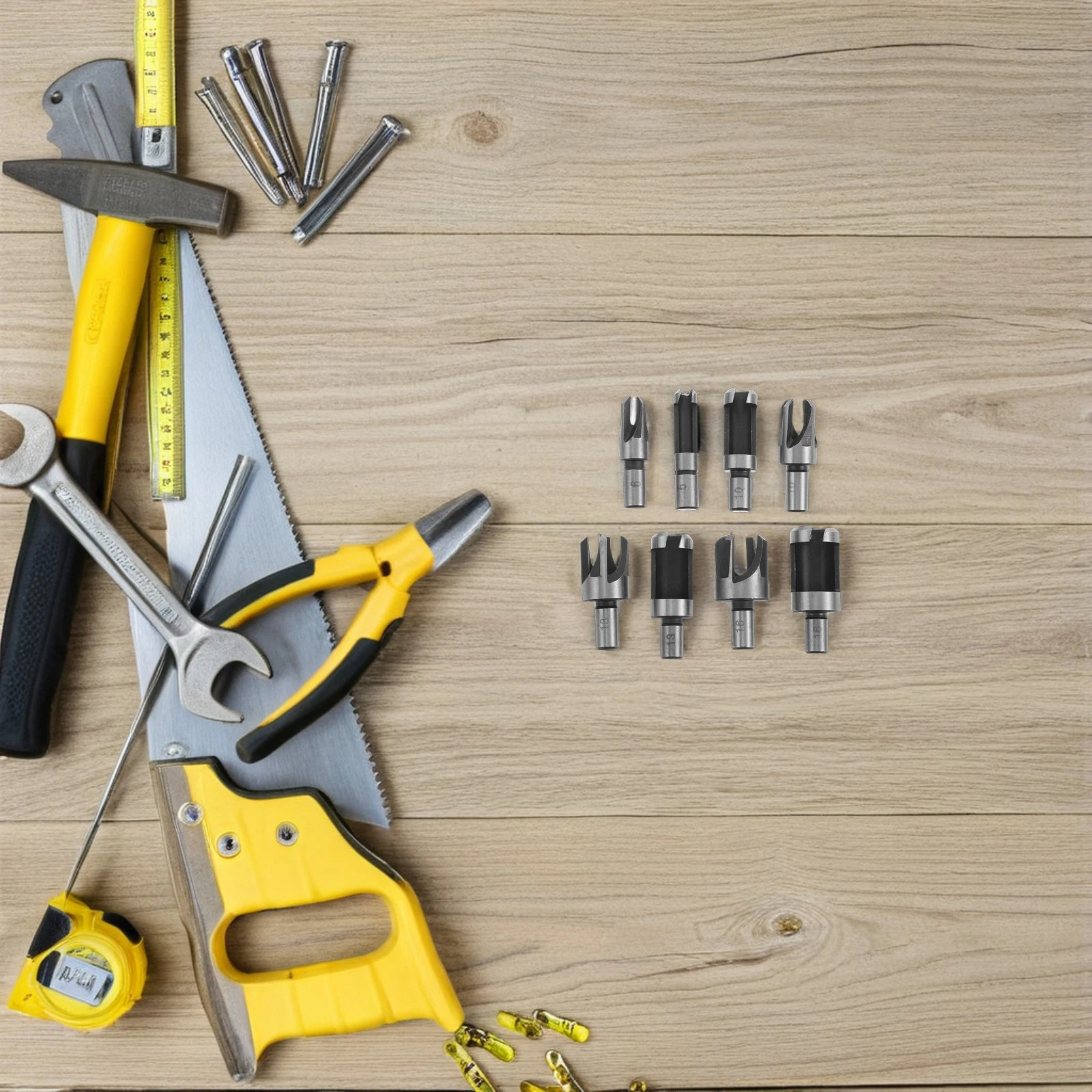 8Pcs Wood Plug Drill Bit Set Precision Engineered Round Shank Woodworking Drill Bits for Furniture Renovation Construction Tasks
8Pcs Wood Plug Drill Bit Set Precision Engineered Round Shank Woodworking Drill Bits for Furniture Renovation Construction Tasks