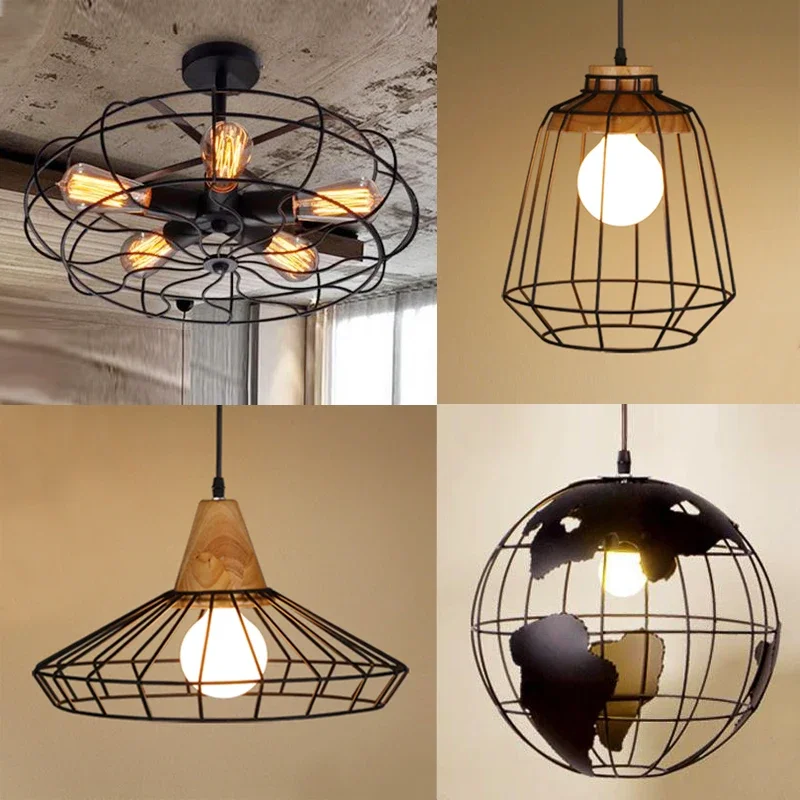 Black White copper Iron industrial cage Light earth cage creative diamond Loft Ceiling lights vintage restaurant bar foyer lamp
Black White copper Iron industrial cage Light earth cage creative diamond Loft Ceiling lights vintage restaurant bar foyer lamp