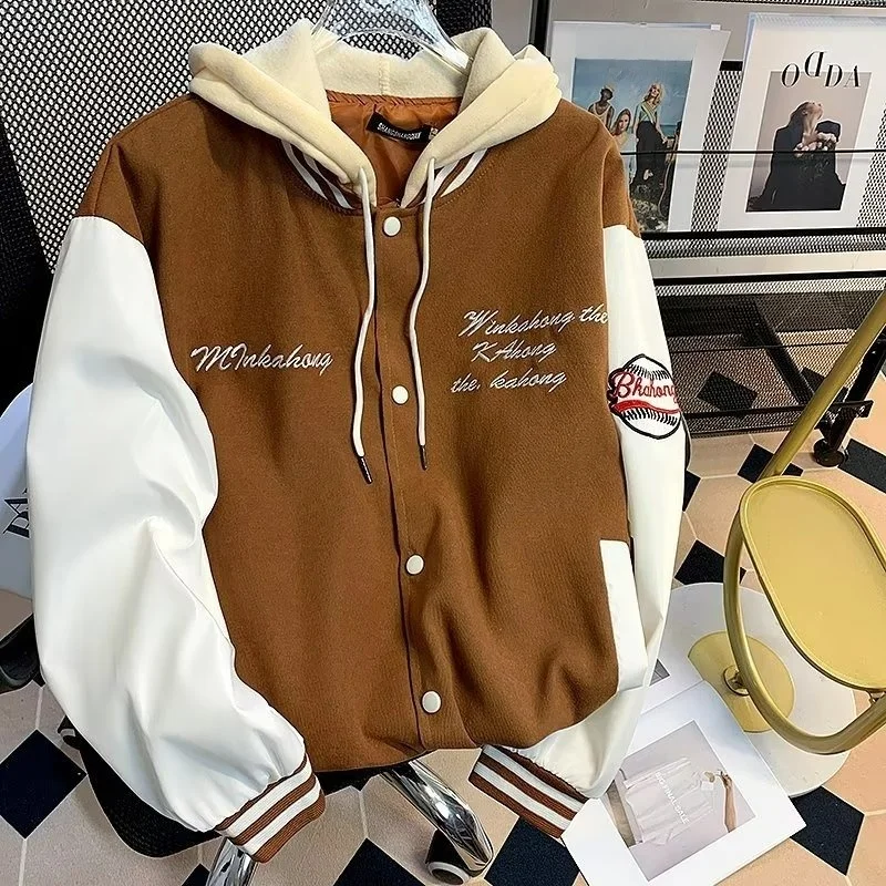 Large Size Autumn Winter Jaet for Men Casual Loose Baseball Sle Youthful Embroidery Patchwork Hooded Coat Teenage Jaet
Large Size Autumn Winter Jaet for Men Casual Loose Baseball Sle Youthful Embroidery Patchwork Hooded Coat Teenage Jaet