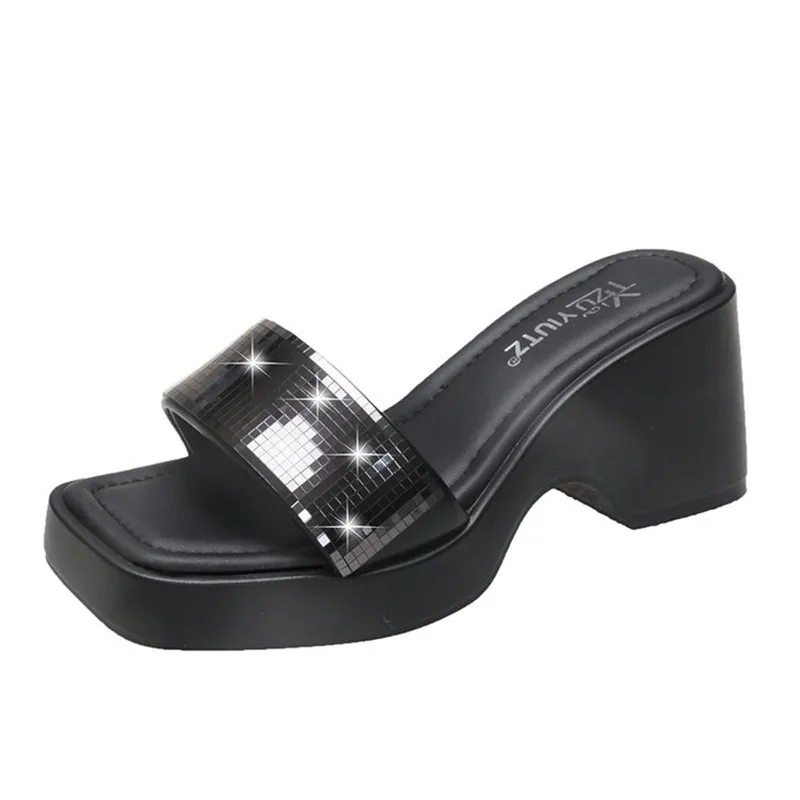 Summer Women Wedge Heel Slippers Square Toe Platform Slide Sandals 2026 Shiny Rhinestone One Band Mules Gold Casual Party Shoes
Summer Women Wedge Heel Slippers Square Toe Platform Slide Sandals 2026 Shiny Rhinestone One Band Mules Gold Casual Party Shoes
