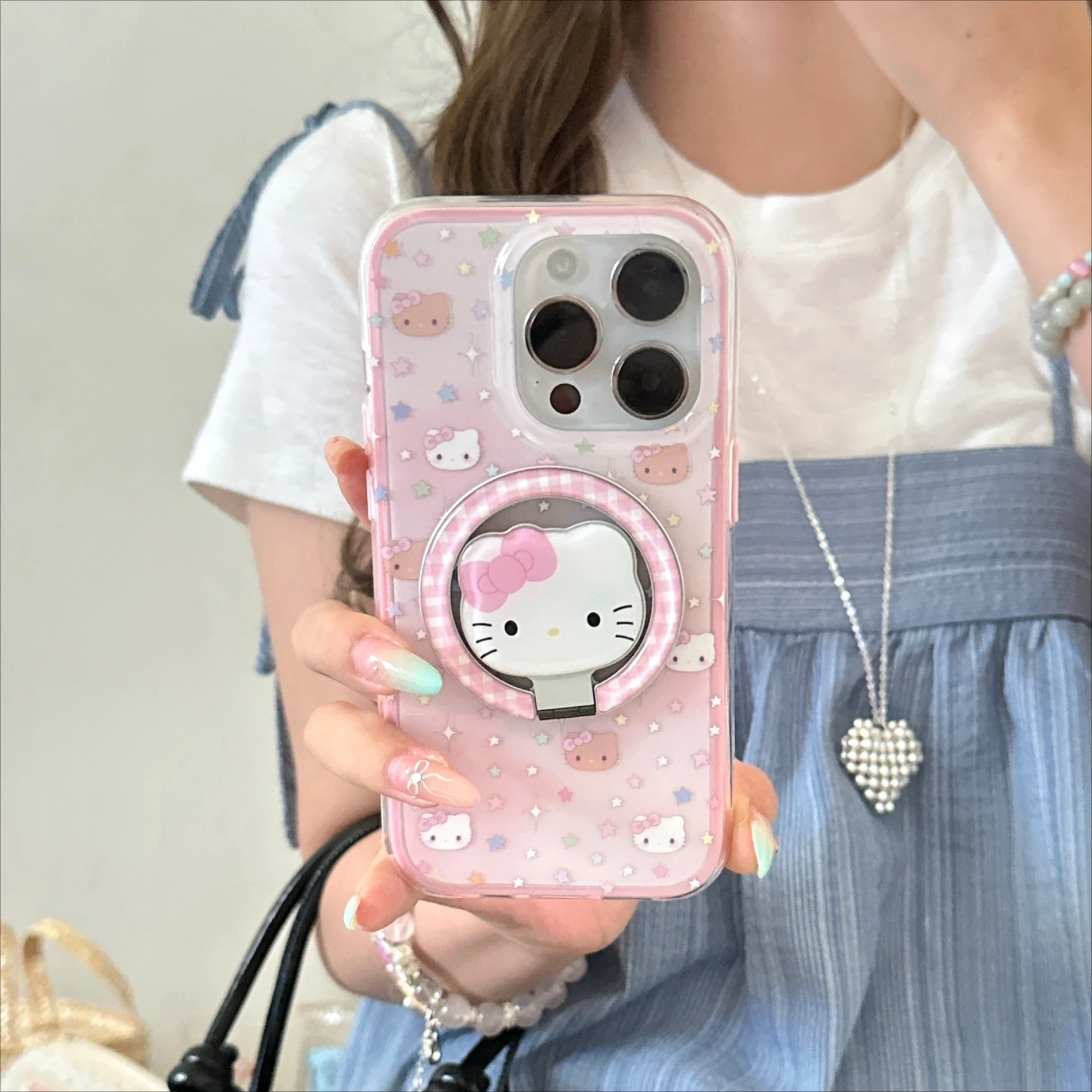 Cute Cartoon Sanrio Hello Kitty Magnetic Bracket Mobile Phone Case for IPhone 16ProMax 16 15 14 13 ProMax Phone Case
Cute Cartoon Sanrio Hello Kitty Magnetic Bracket Mobile Phone Case for IPhone 16ProMax 16 15 14 13 ProMax Phone Case