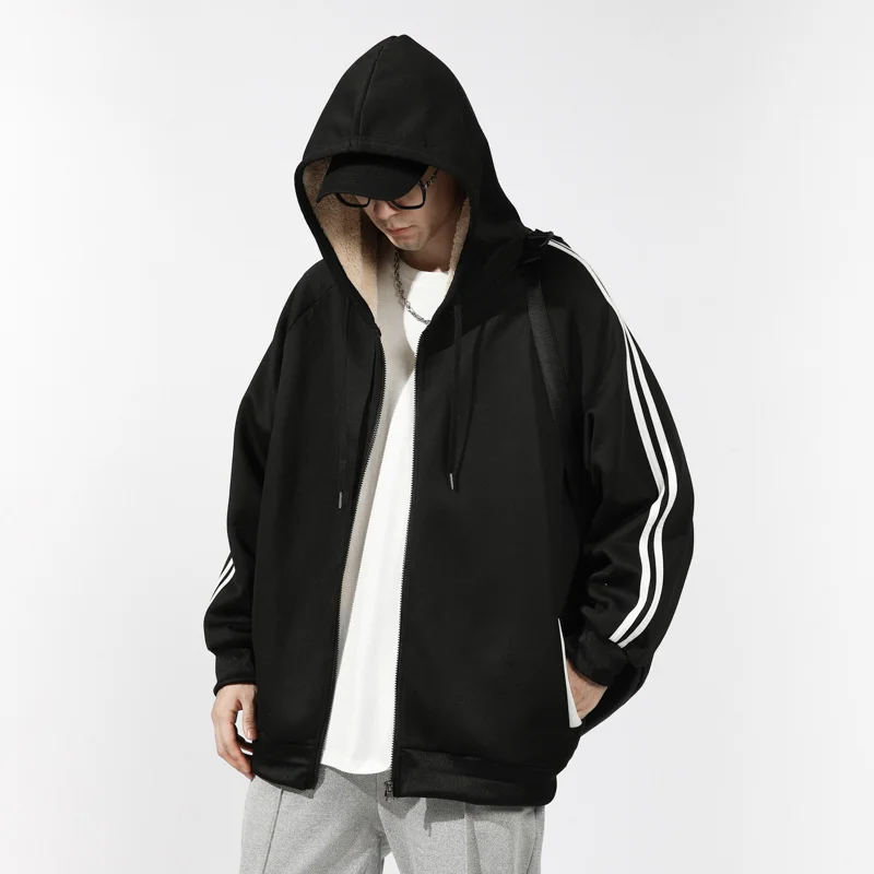 Lamb wool men's jacket Hoodie Fashion Brand Casual Style Male Sportswear Casual Tracksuit Pullover Solid Color Available Winter 
Lamb wool men's jacket Hoodie Fashion Brand Casual Style Male Sportswear Casual Tracksuit Pullover Solid Color Available Winter