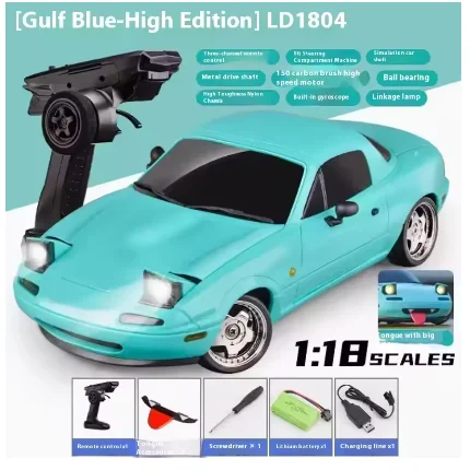 4X2 RTR LDRC LD1804 1/18 2.4G Remote Control Drift Car Brushed Motor ESC Servo Light System RC Racing Car Vehicle Assembled Toys
4X2 RTR LDRC LD1804 1/18 2.4G Remote Control Drift Car Brushed Motor ESC Servo Light System RC Racing Car Vehicle Assembled Toys