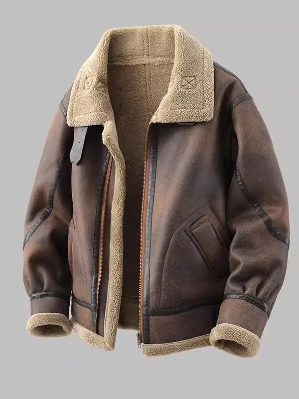 Lamb Fur Lined Jaet Men's Thiened Warm Inteated Leather And Fur Coat Spring Autumn Winter Faionable Youth Casual Oute...
Lamb Fur Lined Jaet Men's Thiened Warm Inteated Leather And Fur Coat Spring Autumn Winter Faionable Youth Casual Oute...