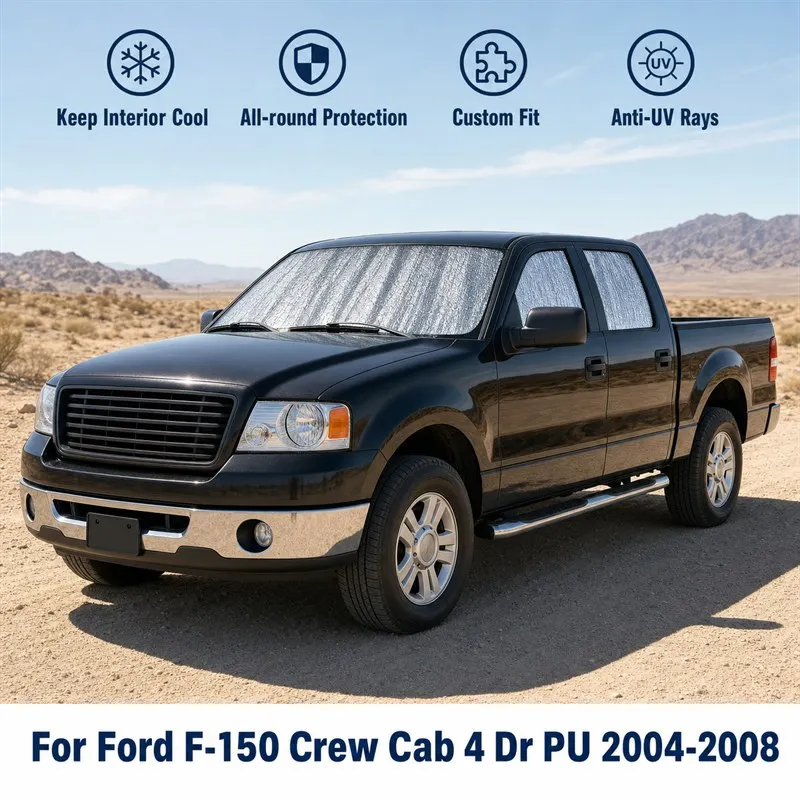For Ford F-150 Crew Cab 4 Dr PU 2004-2008 Full Set Car Window Sunshades UV Block Privacy Heat Insulated Foldable Car Curtain
For Ford F-150 Crew Cab 4 Dr PU 2004-2008 Full Set Car Window Sunshades UV Block Privacy Heat Insulated Foldable Car Curtain