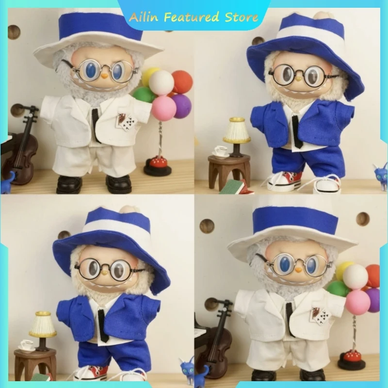 For Labubu Clothes 17cm Kid Doll Clothes Dressing Suit Fashion Set Blue And White Suit Fashion Trend Dressing Accessories
For Labubu Clothes 17cm Kid Doll Clothes Dressing Suit Fashion Set Blue And White Suit Fashion Trend Dressing Accessories