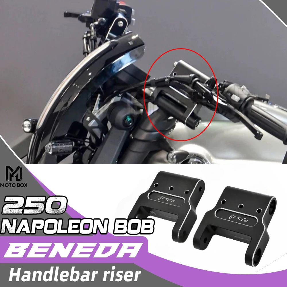 Handlebar height increase BENDA Napoleon bob 250 motorcycle handlebar height increase base - non-destructive installation
Handlebar height increase BENDA Napoleon bob 250 motorcycle handlebar height increase base - non-destructive installation