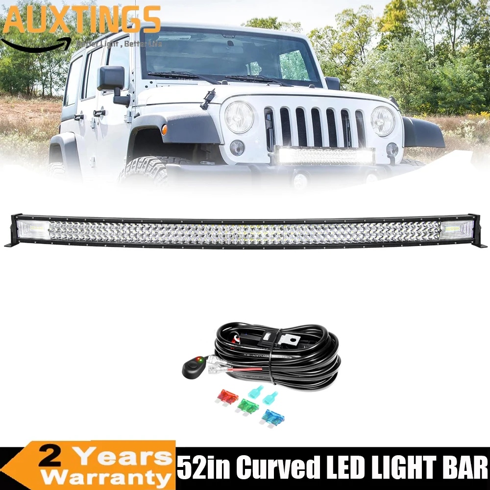 7D 52'' Inch Curved Off Road LED Light Bar Led Driving Lights with Wire Kit 4x4 Offroad Truck SUV ATV Tractor Boat 12V 24V
7D 52'' Inch Curved Off Road LED Light Bar Led Driving Lights with Wire Kit 4x4 Offroad Truck SUV ATV Tractor Boat 12V 24V