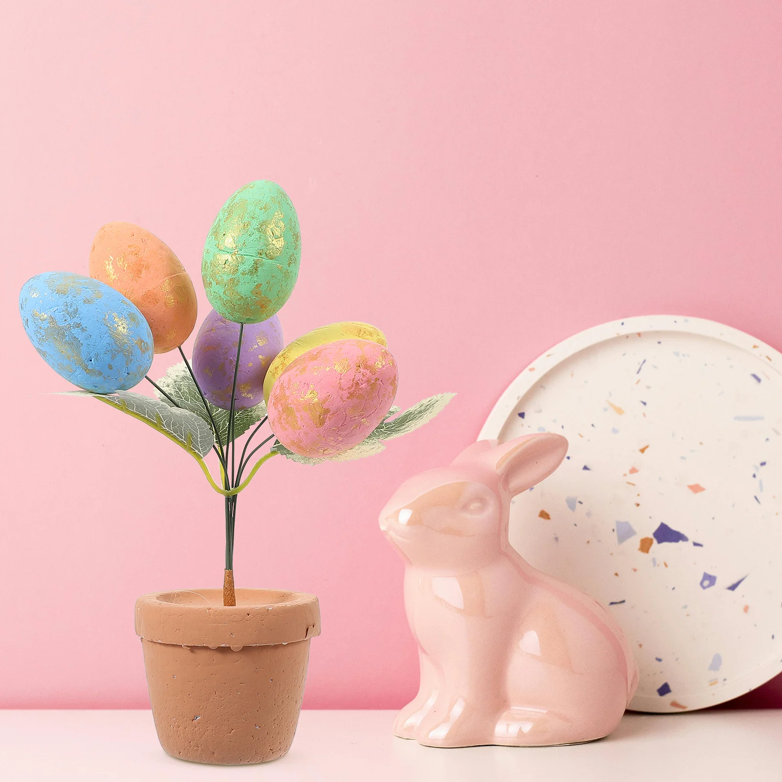 2Pcs Easter Egg Bonsai Decor Plastic Foam Desktop Centerpiece for Party Home Garden Decoration Easter Table
2Pcs Easter Egg Bonsai Decor Plastic Foam Desktop Centerpiece for Party Home Garden Decoration Easter Table