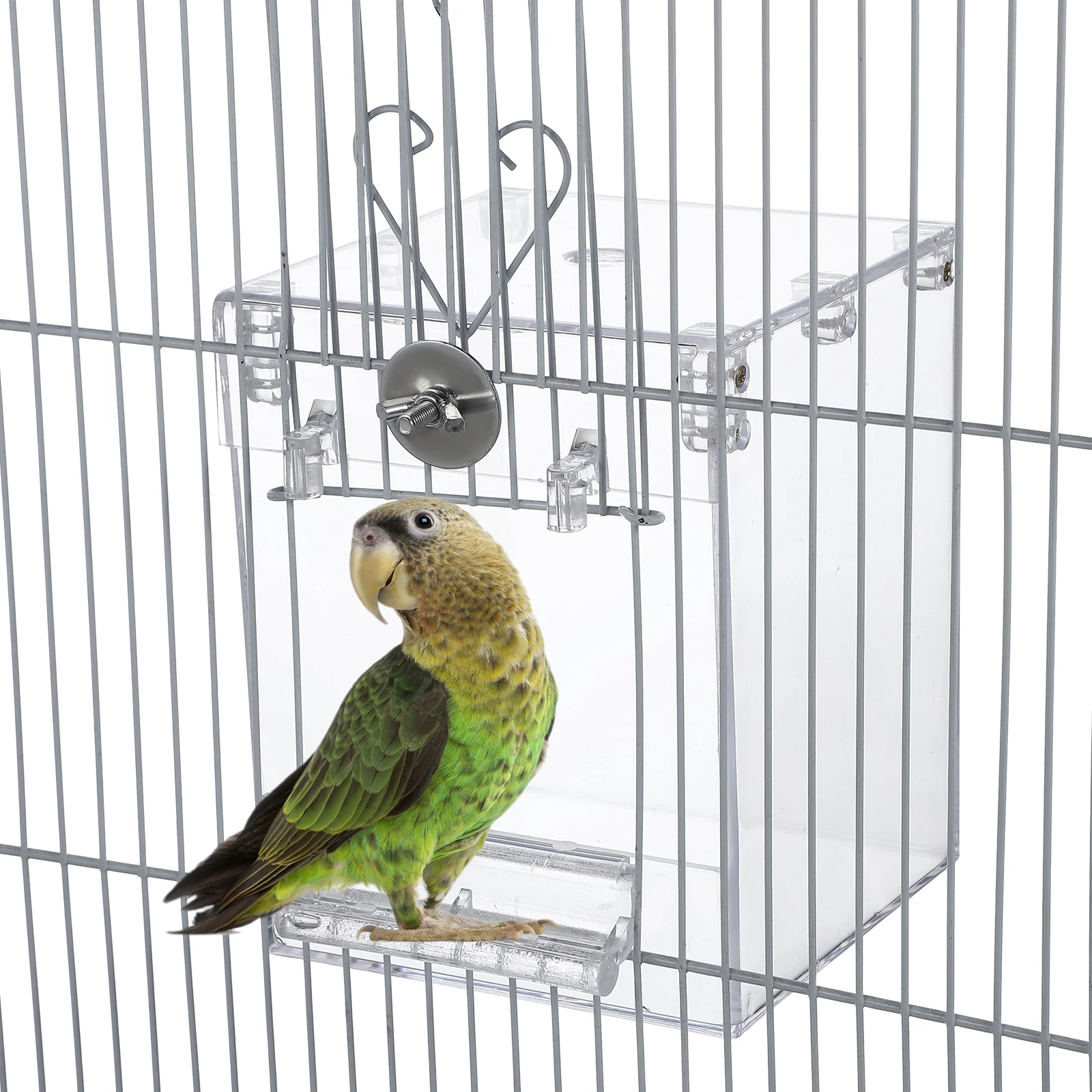 Parrot Bath Box Bird Bathtub Cage Accessories Transparent Acrylic Basin Space Saving Waterproof Pet Shower Supplies Birdcage 
Parrot Bath Box Bird Bathtub Cage Accessories Transparent Acrylic Basin Space Saving Waterproof Pet Shower Supplies Birdcage