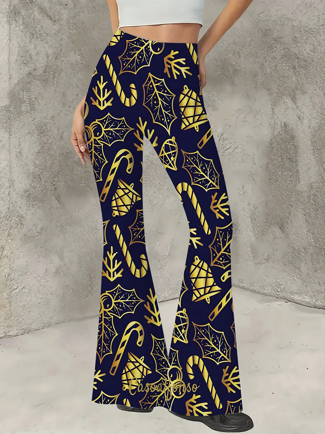 Women's Boho Printed Flare Pants Vintage Knit High Waist Wide Leg Trousers
Women's Boho Printed Flare Pants Vintage Knit High Waist Wide Leg Trousers