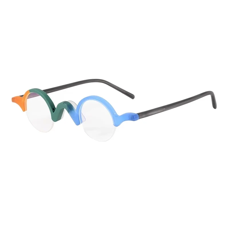 New glasses half frame purple retro plate frame can be equipped with degree myopia
New glasses half frame purple retro plate frame can be equipped with degree myopia
