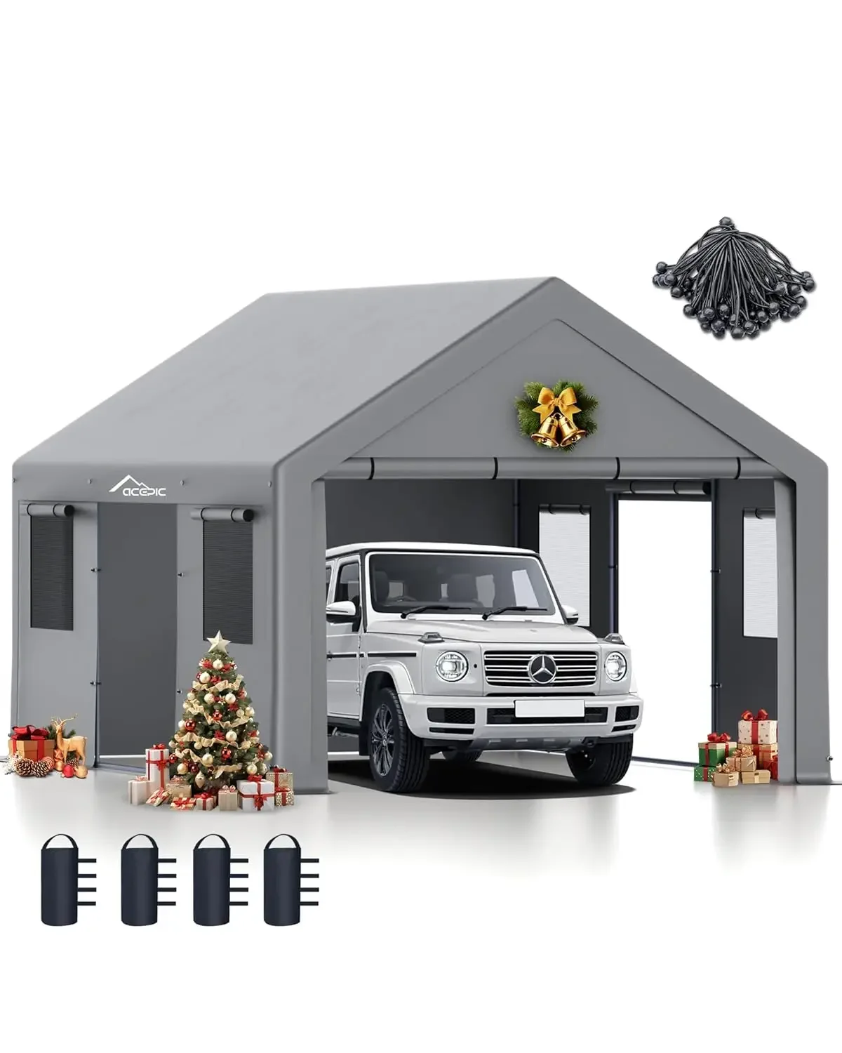 Upgraded 13x20 Heavy Duty Carport,Features Roll-up Windows & Doors, Portable Garage with UV Resistant Waterproof, Customized
Upgraded 13x20 Heavy Duty Carport,Features Roll-up Windows & Doors, Portable Garage with UV Resistant Waterproof, Customized