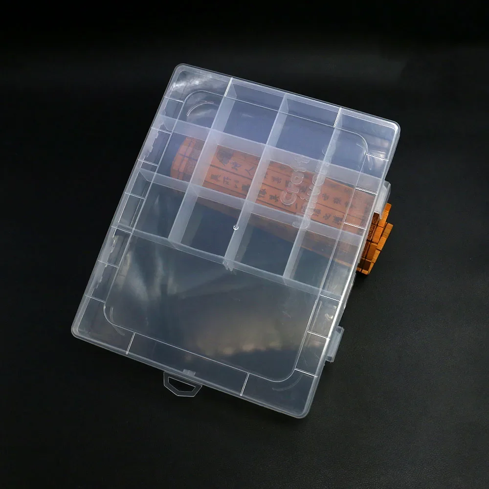 Transparent Plastic Box with Flip Cover Compartments Design Jewelry Packaging Box Handcrafted Accessories Storage Tool 160x203mm
Transparent Plastic Box with Flip Cover Compartments Design Jewelry Packaging Box Handcrafted Accessories Storage Tool 160x203mm