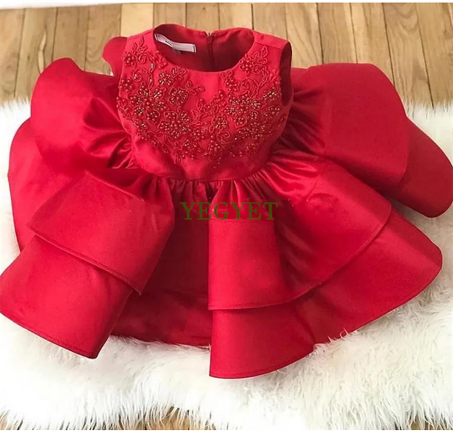 Red Satin Baby Girls Dresses Beads Lace O Neck Infant Princess First Birthday Dress Kids Party Clothes 3M-14Years
Red Satin Baby Girls Dresses Beads Lace O Neck Infant Princess First Birthday Dress Kids Party Clothes 3M-14Years