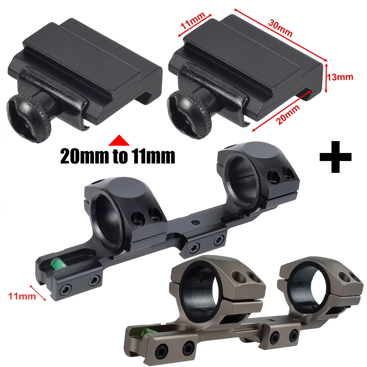 25.4/30mm Rings Scope Mount for 11mm Rail 20mm Dovetail to 11mm with11mm 3/8″ Dovetail Rail scope Bubble Level AR15 R*flescope
25.4/30mm Rings Scope Mount for 11mm Rail 20mm Dovetail to 11mm with11mm 3/8″ Dovetail Rail scope Bubble Level AR15 R*flescope