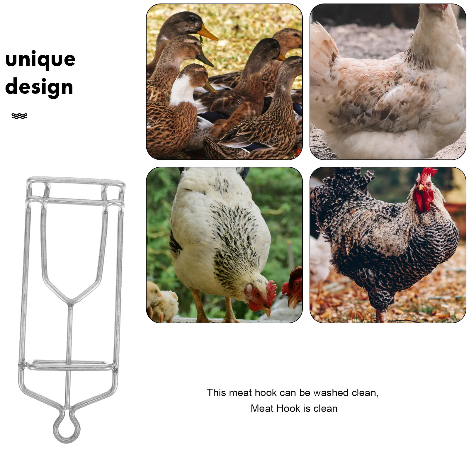 Stainless Steel Meat Hook Multipurpose Kitchen Hook for Hanging Meat Fish Poultry Drying Smoking Roast Kitchen Hooks
Stainless Steel Meat Hook Multipurpose Kitchen Hook for Hanging Meat Fish Poultry Drying Smoking Roast Kitchen Hooks