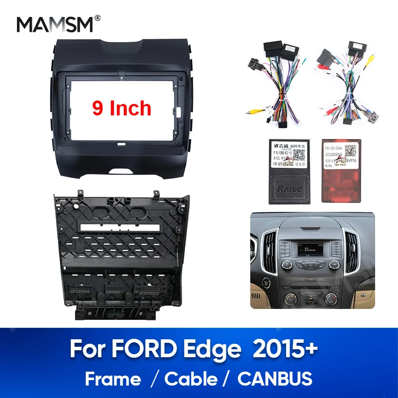 MAMSM 2 DIN For FORD Edge 2015 Car Radio Fascias Frame 9 inch Stereo Panel Wiring Harness Power Cable Canbus Decoder Mount KIt
MAMSM 2 DIN For FORD Edge 2015 Car Radio Fascias Frame 9 inch Stereo Panel Wiring Harness Power Cable Canbus Decoder Mount KIt