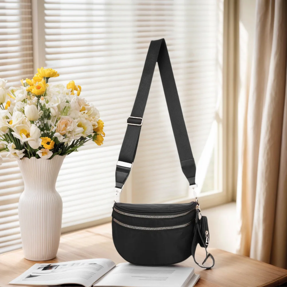 Nylon Crossbody Bag with Adjustable and Removable Strap Trendy Bum Bag Spacious Fanny Packs Wallets Purses for Women
Nylon Crossbody Bag with Adjustable and Removable Strap Trendy Bum Bag Spacious Fanny Packs Wallets Purses for Women