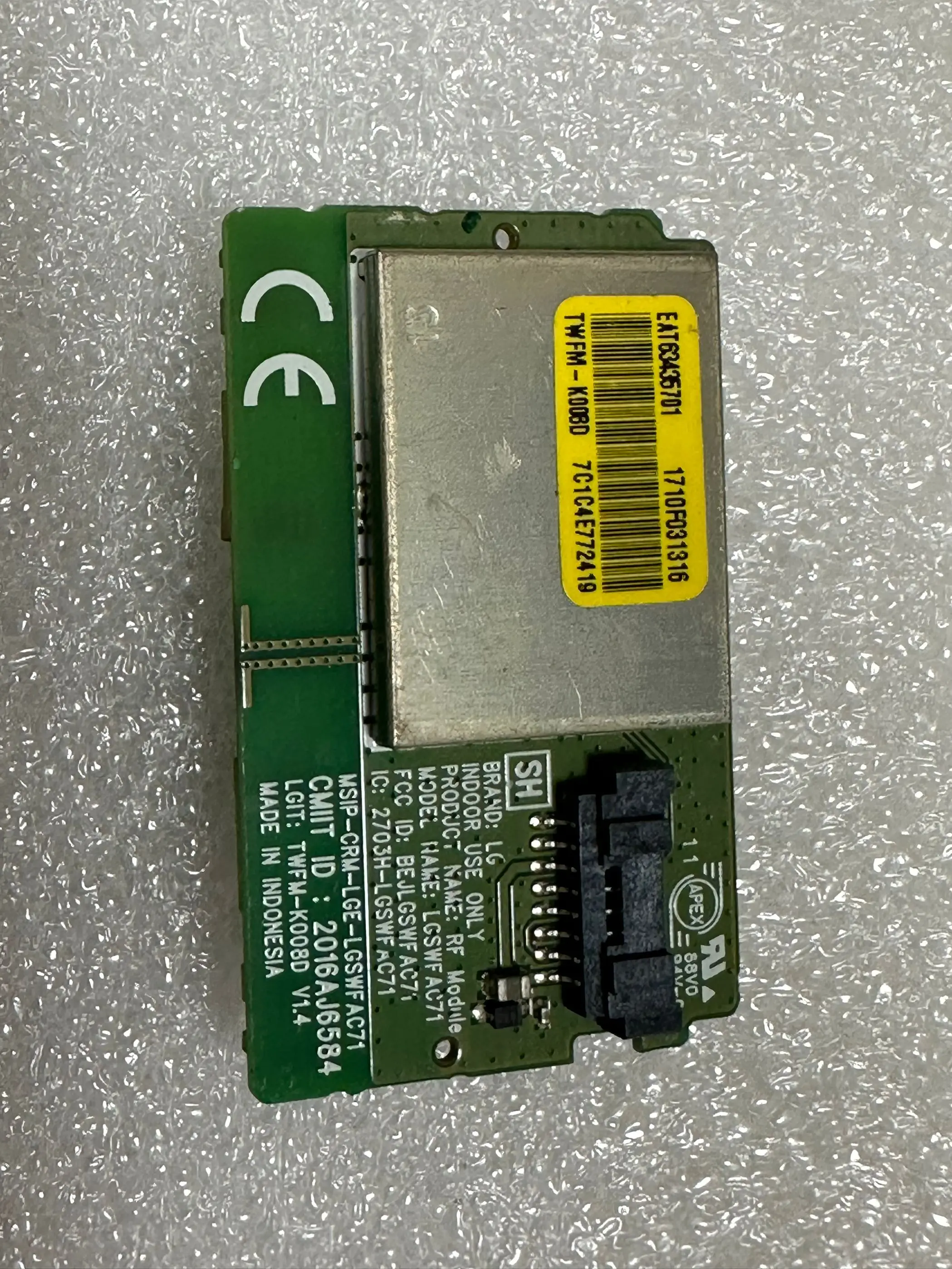 Для EAT63435701 модуль WiFi EAT63435703, WLAN LGSWFAC71, RF, BEJLGSWFAC71, 2016AJ6584, 2703H-LGSWFAC71, TWFM-K008D
Для EAT63435701 модуль WiFi EAT63435703, WLAN LGSWFAC71, RF, BEJLGSWFAC71, 2016AJ6584, 2703H-LGSWFAC71, TWFM-K008D