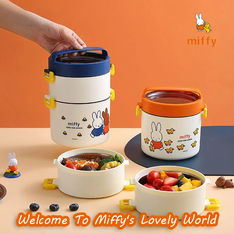 Cute Miffy Lunch Box Cartoon Stainless Steel High Quality Dinner Pail Student Office Portable Bento Anime Accessories Girl Gifts
Cute Miffy Lunch Box Cartoon Stainless Steel High Quality Dinner Pail Student Office Portable Bento Anime Accessories Girl Gifts