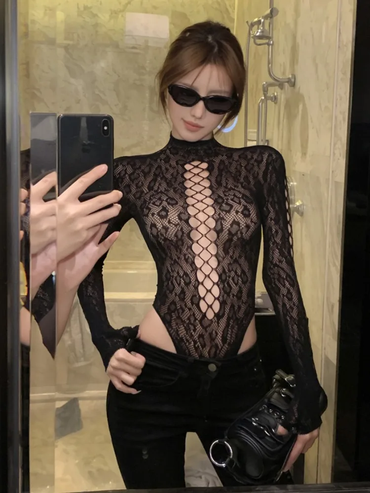 Sexy Hollow out Cross Bodysuit Leopard Print Tight Base irt Women's Autumn Winter Long Sve Outwear Big Ba Exposure Spi...
Sexy Hollow out Cross Bodysuit Leopard Print Tight Base irt Women's Autumn Winter Long Sve Outwear Big Ba Exposure Spi...