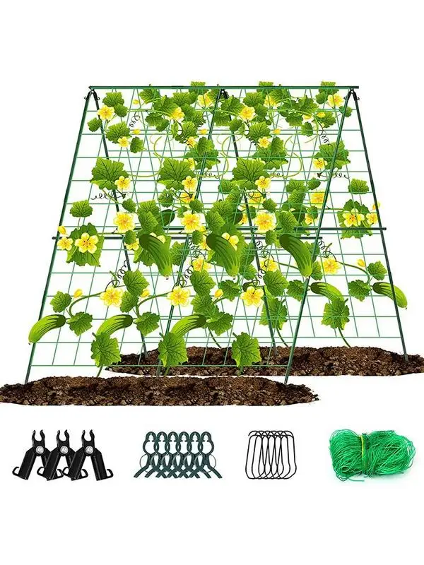 48 x 48 inch A-Frame Vegetable Trellis Foldable Climbing Plants Trellis Grow Support for Cucumber Garden Trellis for Cucumbers
48 x 48 inch A-Frame Vegetable Trellis Foldable Climbing Plants Trellis Grow Support for Cucumber Garden Trellis for Cucumbers