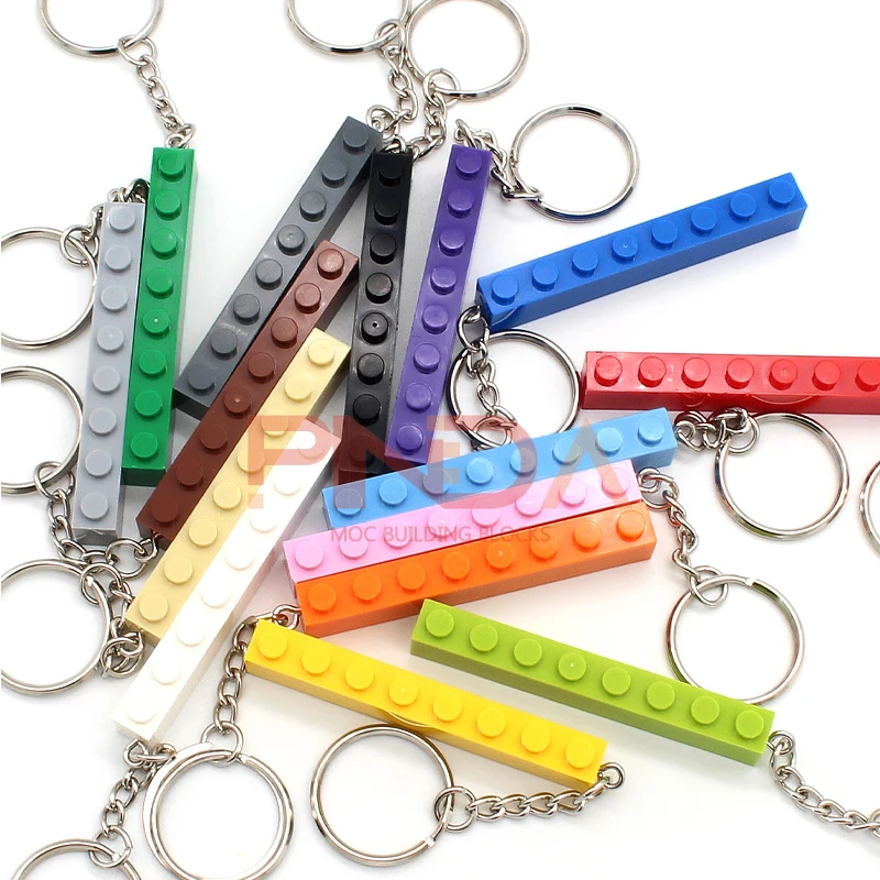 10pcs DIY MOC Brick Keychain Plate Thick Bricks 1x8 3008 Key Chain Building Block Gift for Kids Compatible with Legoeds
10pcs DIY MOC Brick Keychain Plate Thick Bricks 1x8 3008 Key Chain Building Block Gift for Kids Compatible with Legoeds