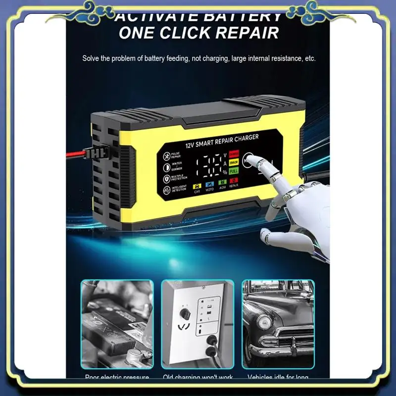 Portable 12V 6A Smart Repair Charger Pulse Repair LED Display Smart Fast Charge Lead-Acid Charger For Car Auto Motorcycle
Portable 12V 6A Smart Repair Charger Pulse Repair LED Display Smart Fast Charge Lead-Acid Charger For Car Auto Motorcycle