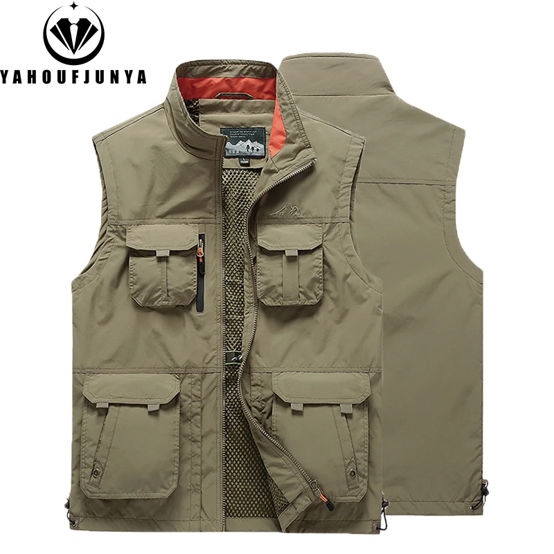 2024 Men Spring Summer Many Pocket Casual Stand Collar Vest Men Sleeveless Solid Color Outdoors Fashion Style Vest Male Coat 6XL
2024 Men Spring Summer Many Pocket Casual Stand Collar Vest Men Sleeveless Solid Color Outdoors Fashion Style Vest Male Coat 6XL