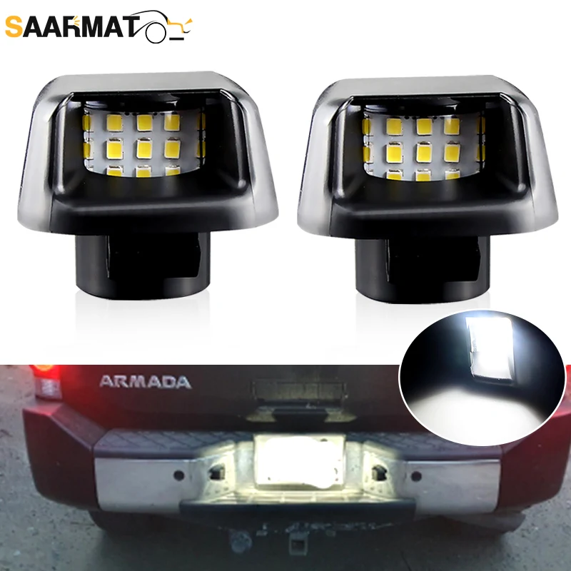 2pcs Canbus White 18SMD LED Car Number License Plate Lights for Nissan Navara D40 Suzuki Equator Frontier Armada Titan Xterra
2pcs Canbus White 18SMD LED Car Number License Plate Lights for Nissan Navara D40 Suzuki Equator Frontier Armada Titan Xterra