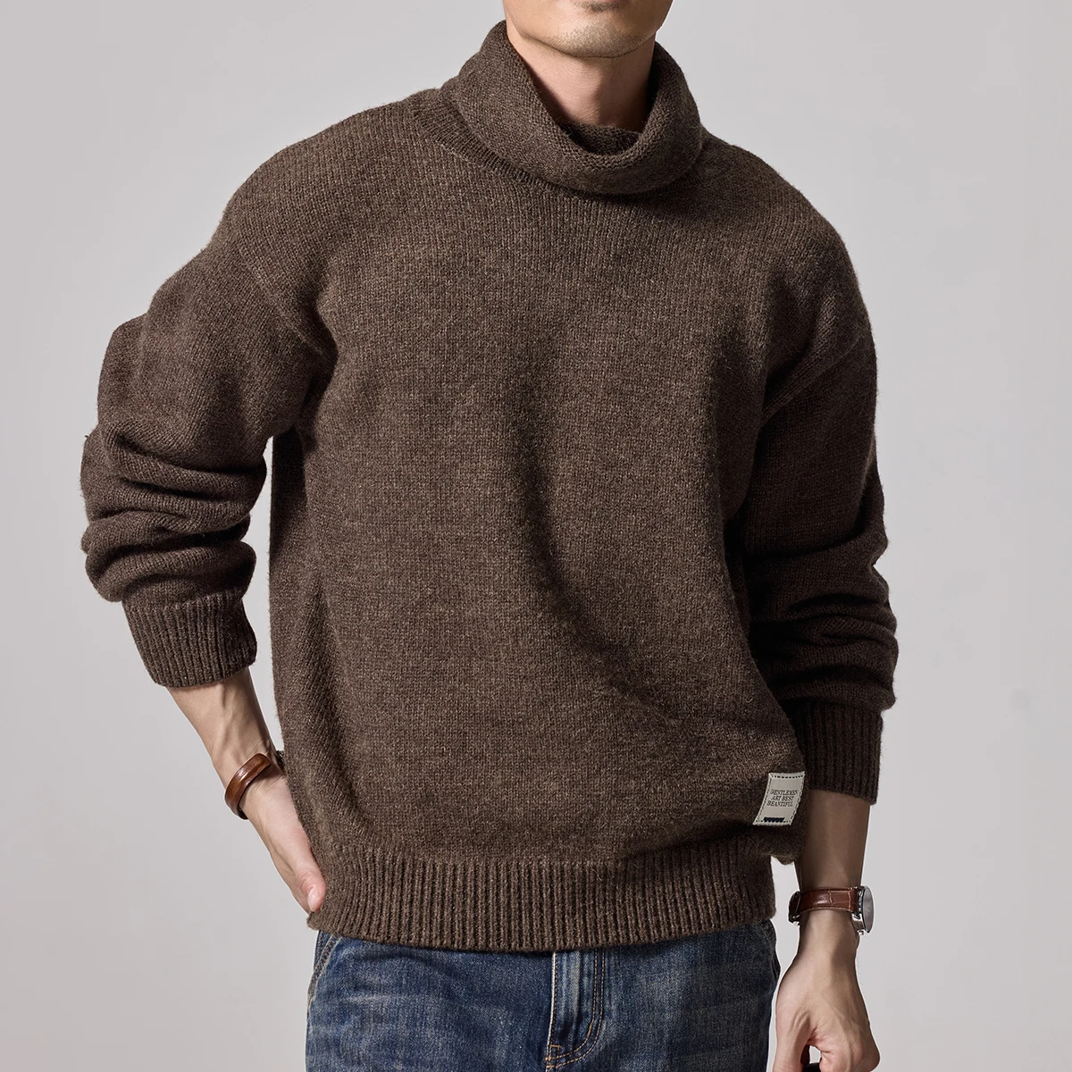 Men Autumn Winter Turtleneck Retro Fashion Loose Casual Pullover Knitted Sweaters Tops Man Streetwear Jumper Sweater
Men Autumn Winter Turtleneck Retro Fashion Loose Casual Pullover Knitted Sweaters Tops Man Streetwear Jumper Sweater