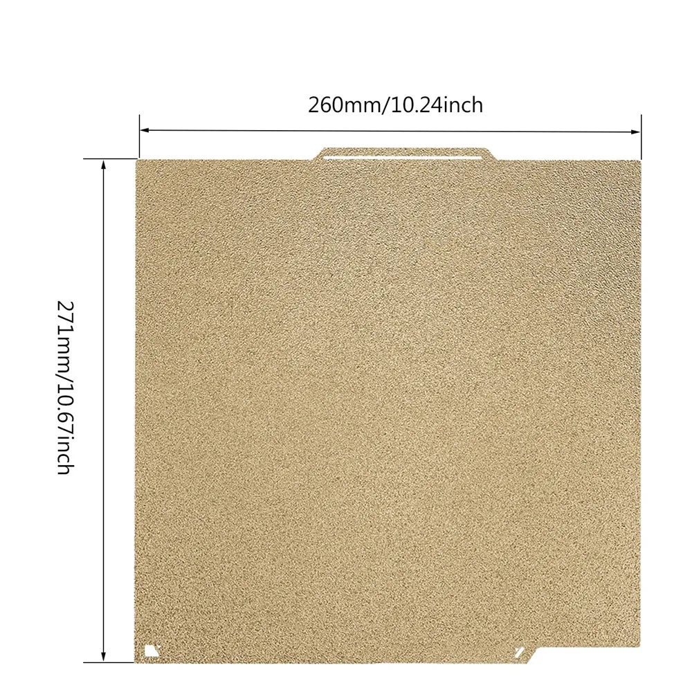 260x271mm PEI Sheet for Elegoo Centauri Carbon Build Plate Double Sided Textured PEI Coated Spring Steel Flexible Print Bed
260x271mm PEI Sheet for Elegoo Centauri Carbon Build Plate Double Sided Textured PEI Coated Spring Steel Flexible Print Bed