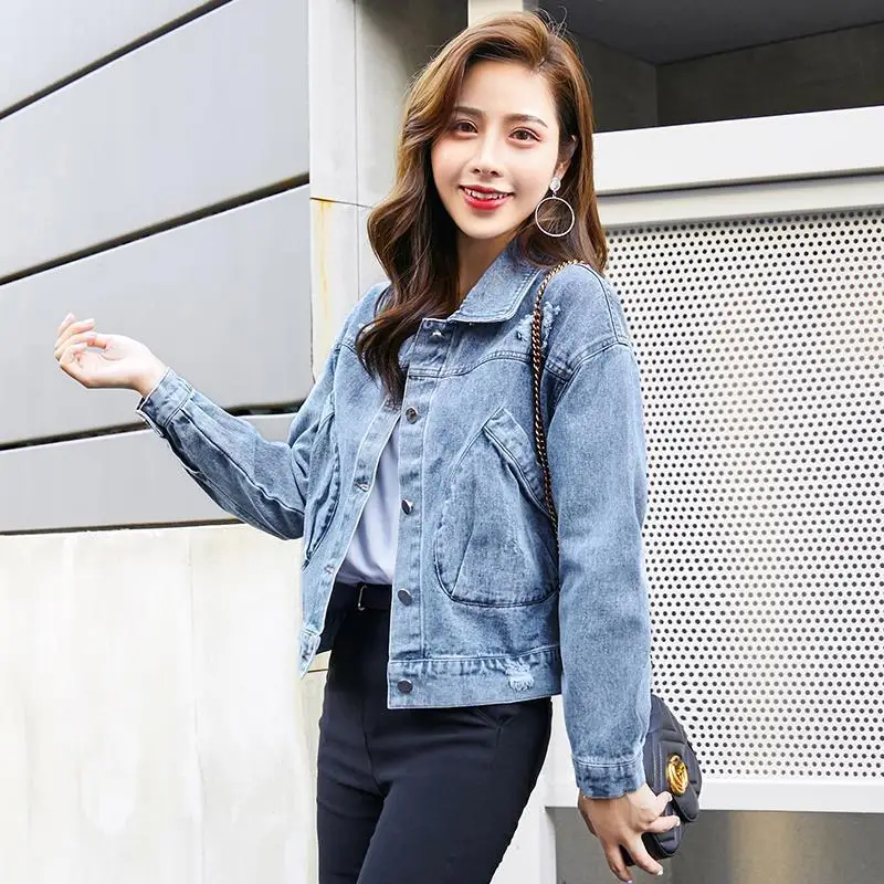 Women Casual Denim Jacket 2025 Spring Autumn Short Coat Streetwear Jean Jackets Korean Fashion Loose Tops Lady Outerwear
Women Casual Denim Jacket 2025 Spring Autumn Short Coat Streetwear Jean Jackets Korean Fashion Loose Tops Lady Outerwear
