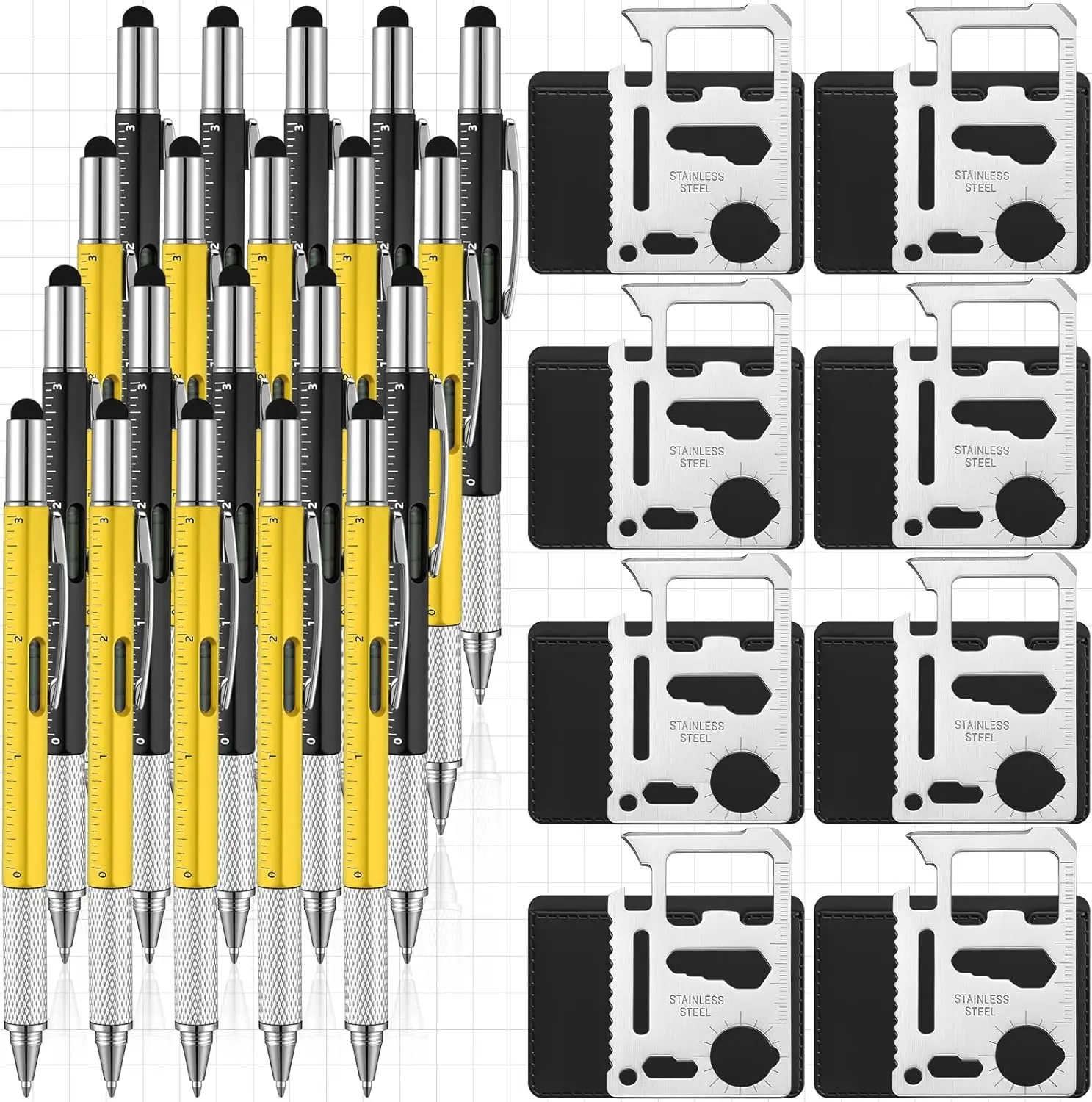40 Pcs 6 in 1 Multitool Pen & Credit Card Tool Set, Father's Day Gifts for Men
40 Pcs 6 in 1 Multitool Pen & Credit Card Tool Set, Father's Day Gifts for Men