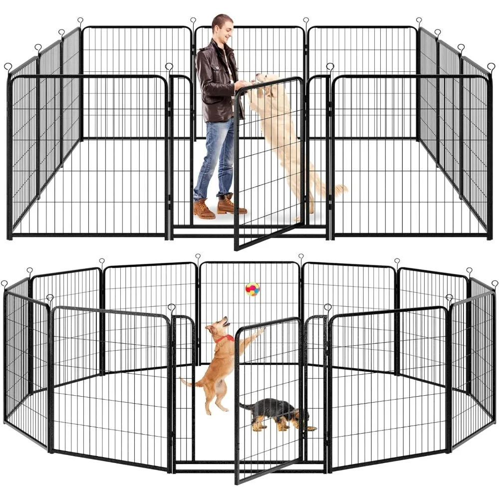 Dog Playpen Outdoor 12 Panels Heavy Duty Dog Pen 40" Height Puppy Playpen Anti-Rust Exercise Fence for L/M/S 32FT, 79 Sq.ft6
Dog Playpen Outdoor 12 Panels Heavy Duty Dog Pen 40" Height Puppy Playpen Anti-Rust Exercise Fence for L/M/S 32FT, 79 Sq.ft6