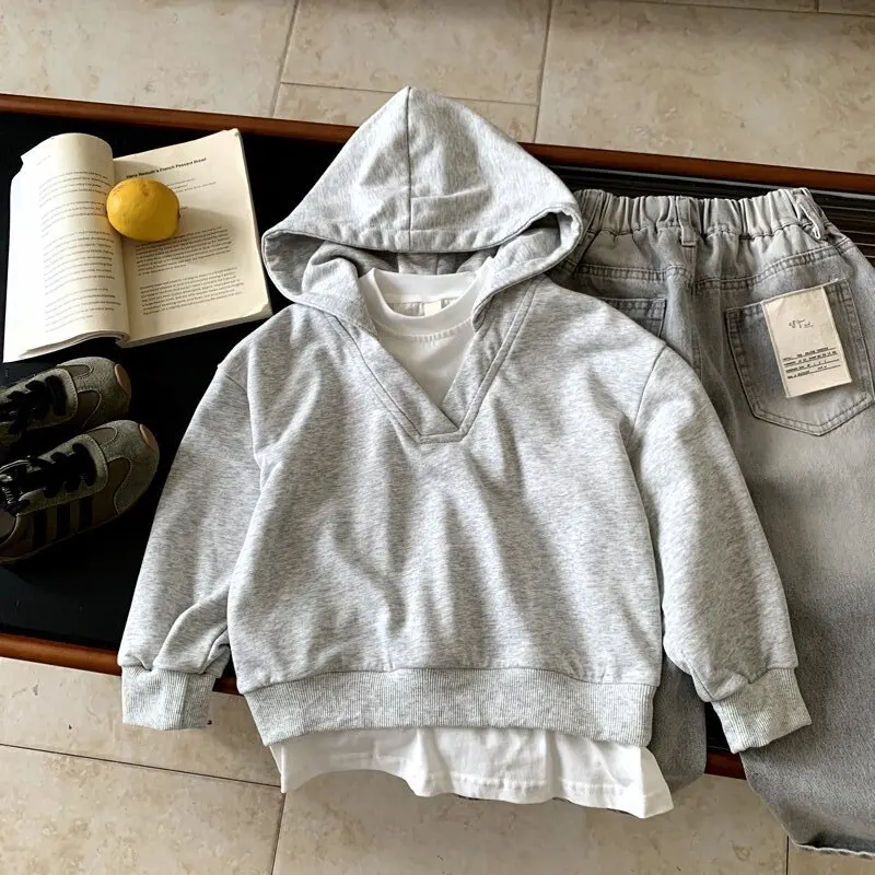 Boys Hoodie 2025 Autumn Winter Korean Style Fashion Handsome Casual Faux Two Piece Long Sleeve Hooded Sweatshirt
Boys Hoodie 2025 Autumn Winter Korean Style Fashion Handsome Casual Faux Two Piece Long Sleeve Hooded Sweatshirt