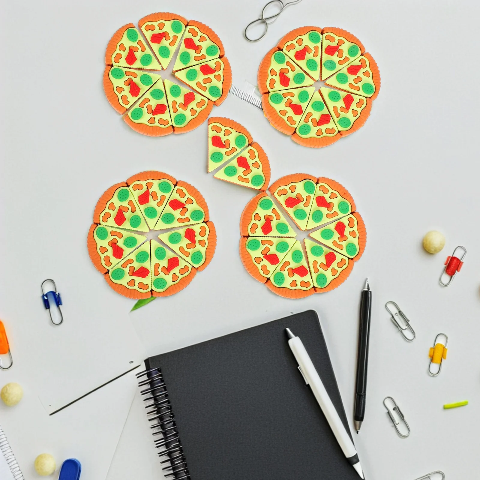 30Pcs Triangle Pizza Erasers Cute Mini Food Shape Erasers School Supplies Classroom Party Favors Bulk Prizes Food Eraser 
30Pcs Triangle Pizza Erasers Cute Mini Food Shape Erasers School Supplies Classroom Party Favors Bulk Prizes Food Eraser